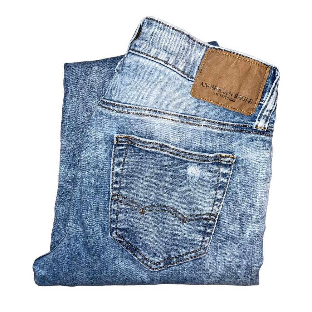 American Eagle Outfitters Mens Jeans 30 29 Next Level Flex Skinny Distressed